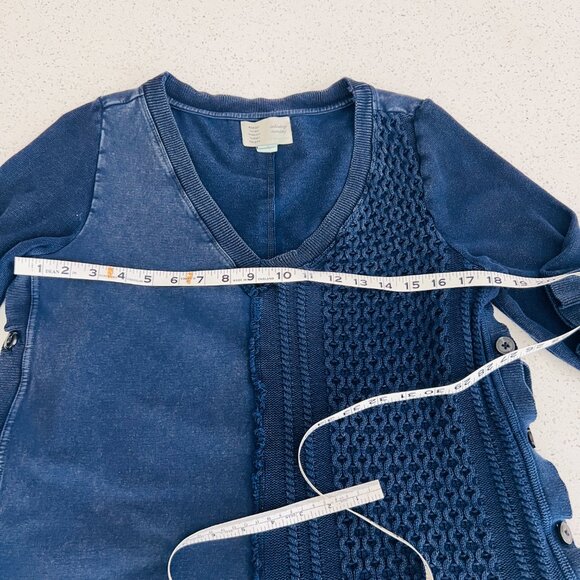 Anthropolgie Saturday Sunday Blue Top, size small over sized - Picture 9 of 9